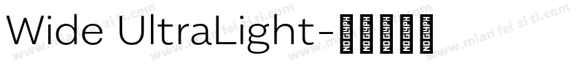 Wide UltraLight字体转换